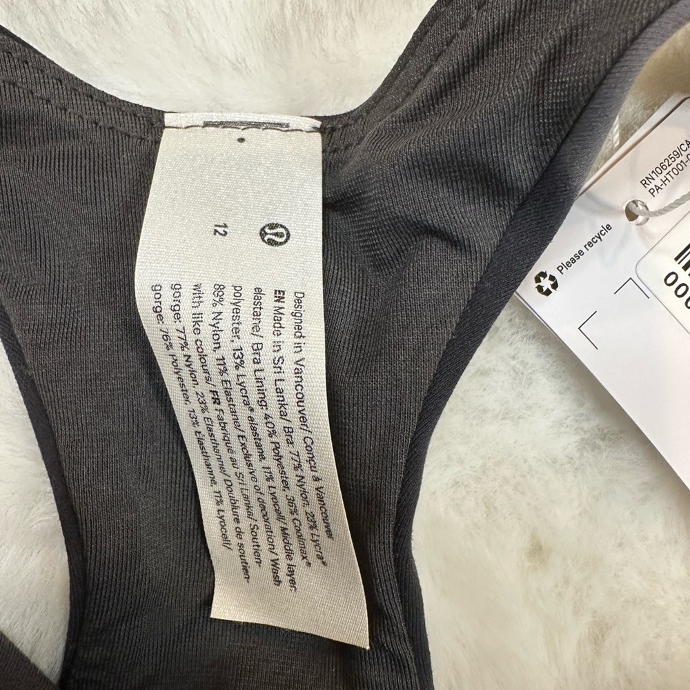 Lululemon Athletica Charcoal Sports Bra - Picture 4 of 5